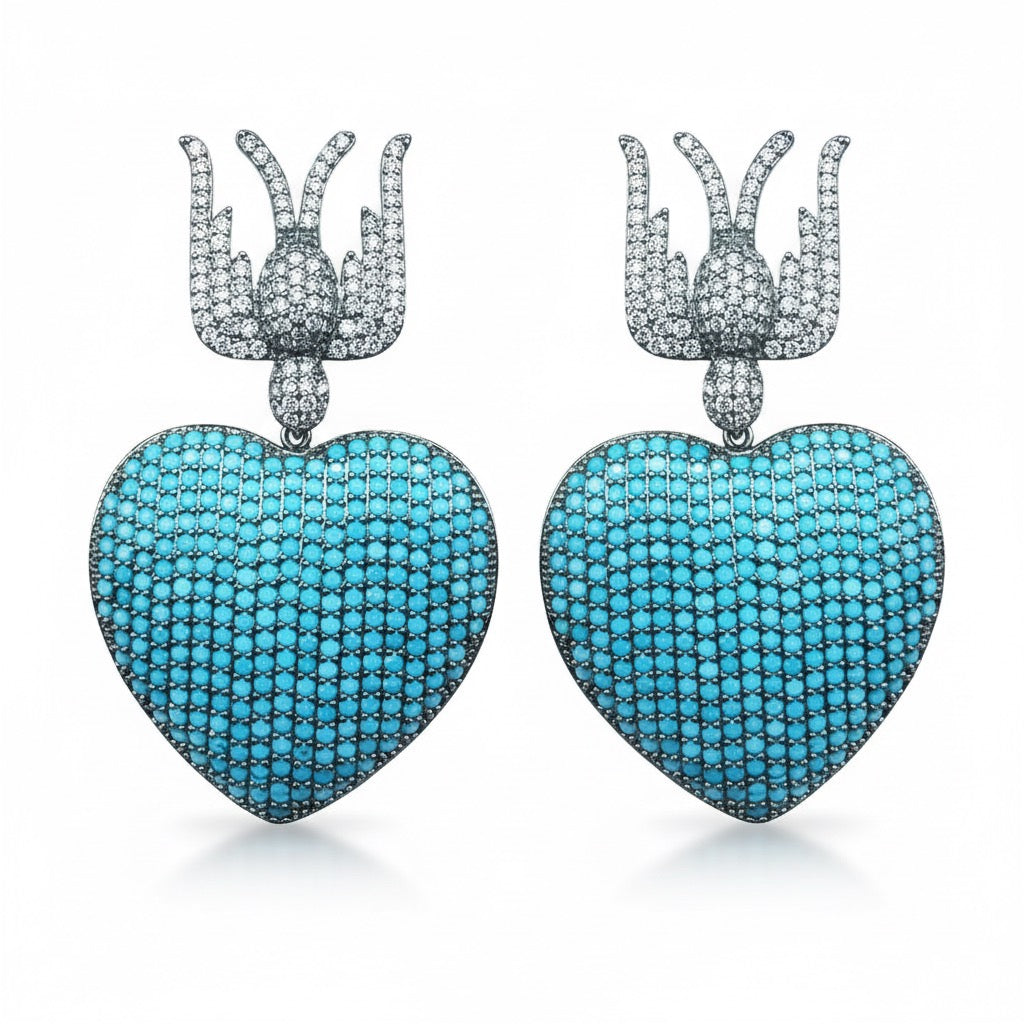 Palestro Milano Orecchini Cuore in Volo