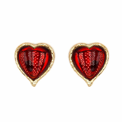 Palestro Milano Orecchini Cuore rosso