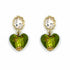 Palestro Milano Orecchini Cuore verde Cuoricino pendente