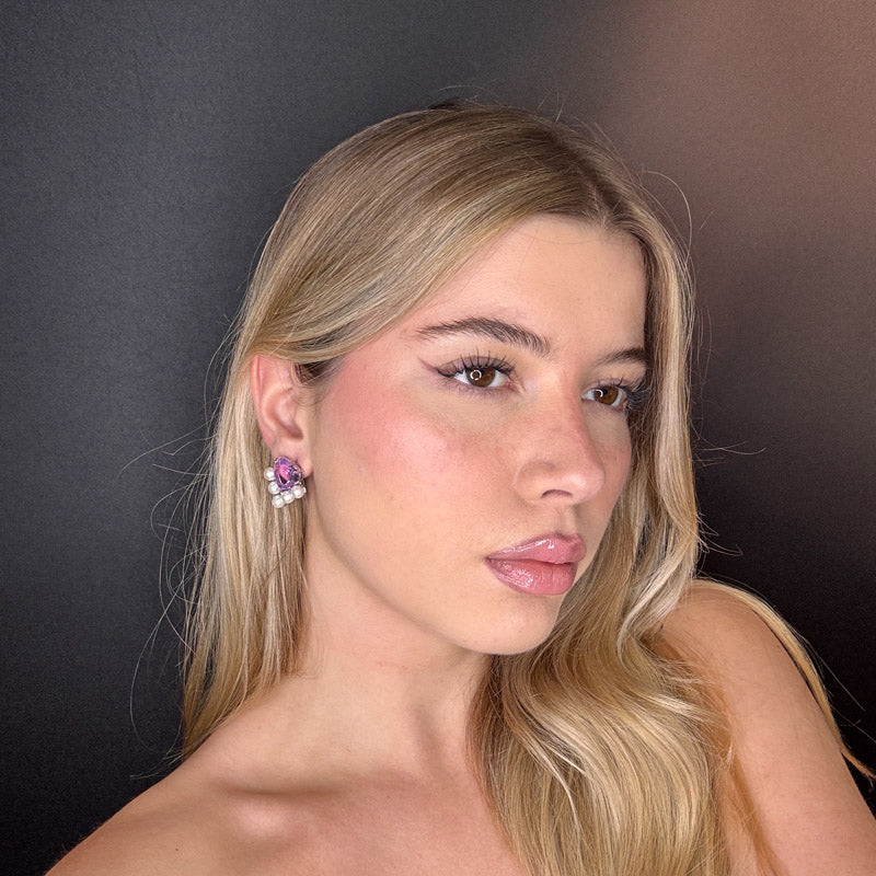 Palestro Milano Orecchini Cuore Vitreo