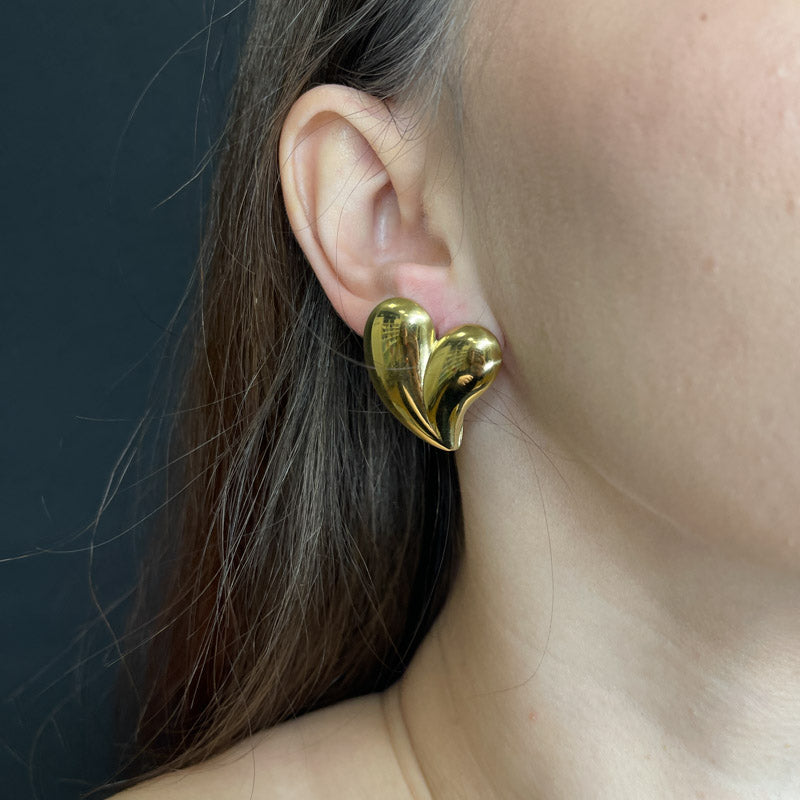 Palestro Milano Orecchini Cuoricini gold plated