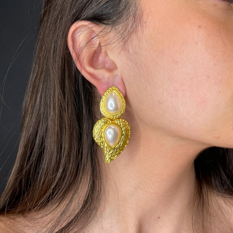Palestro Milano Orecchini Cuoricino Gold