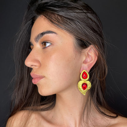 Palestro Milano Orecchini Cuoricino Gold