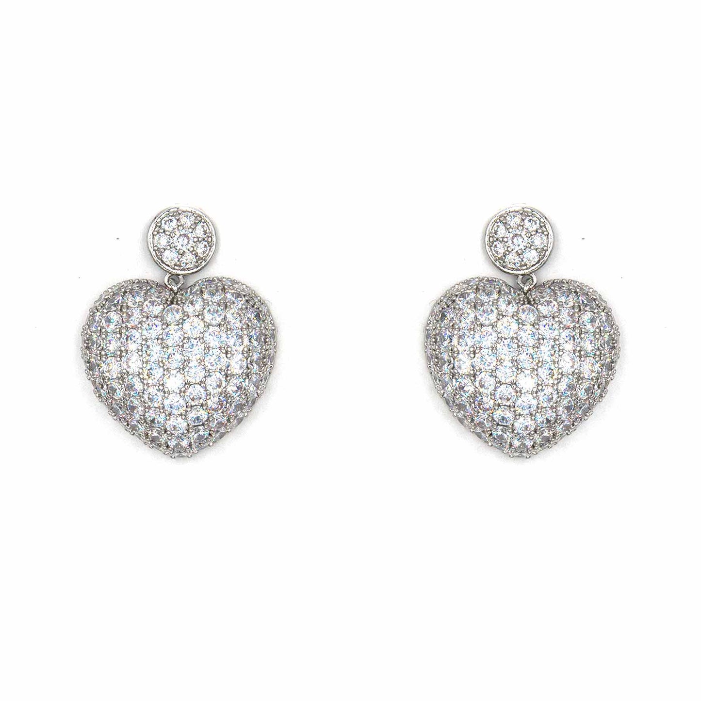 Palestro Milano Orecchini Cuoricino pavè