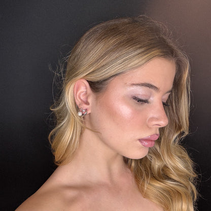 Palestro Milano Orecchini Cuoricino&amp;Perlina