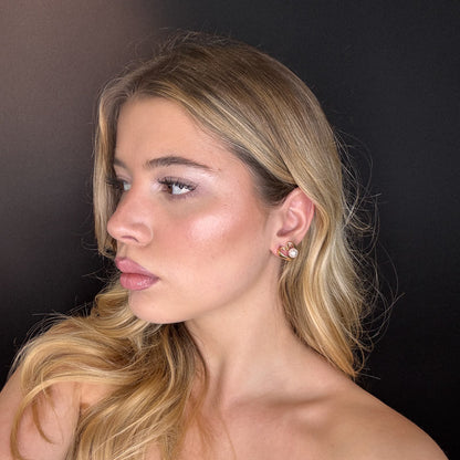 Palestro Milano Orecchini Cuoricino&amp;Perlina