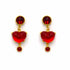 Palestro Milano Orecchini Cuoricino rosso
