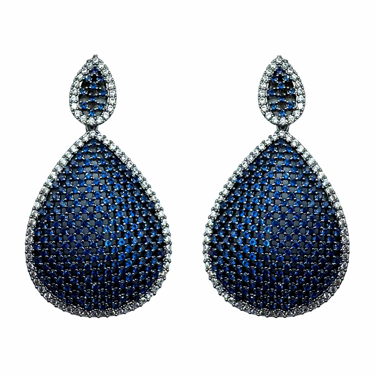 Palestro Milano Orecchini Dark - Blu Goccia di Pavè