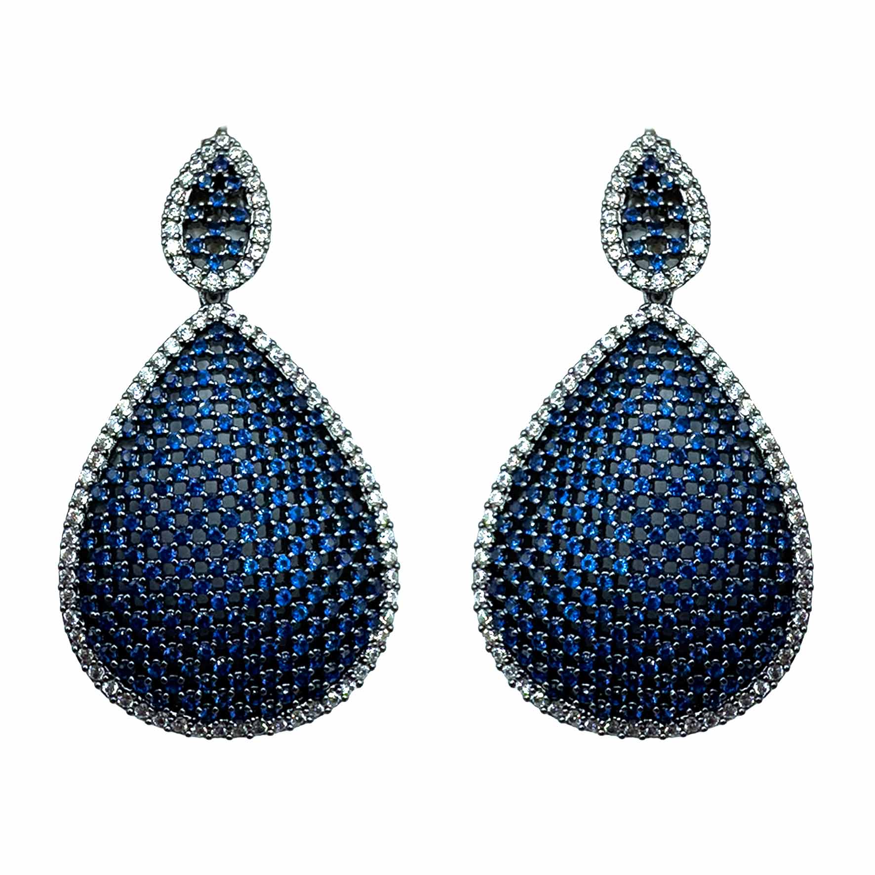 Palestro Milano Orecchini Dark - Blu Goccia di Pavè