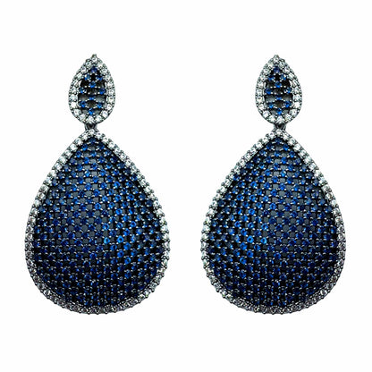 Palestro Milano Orecchini Dark - Blu Goccia di Pavè