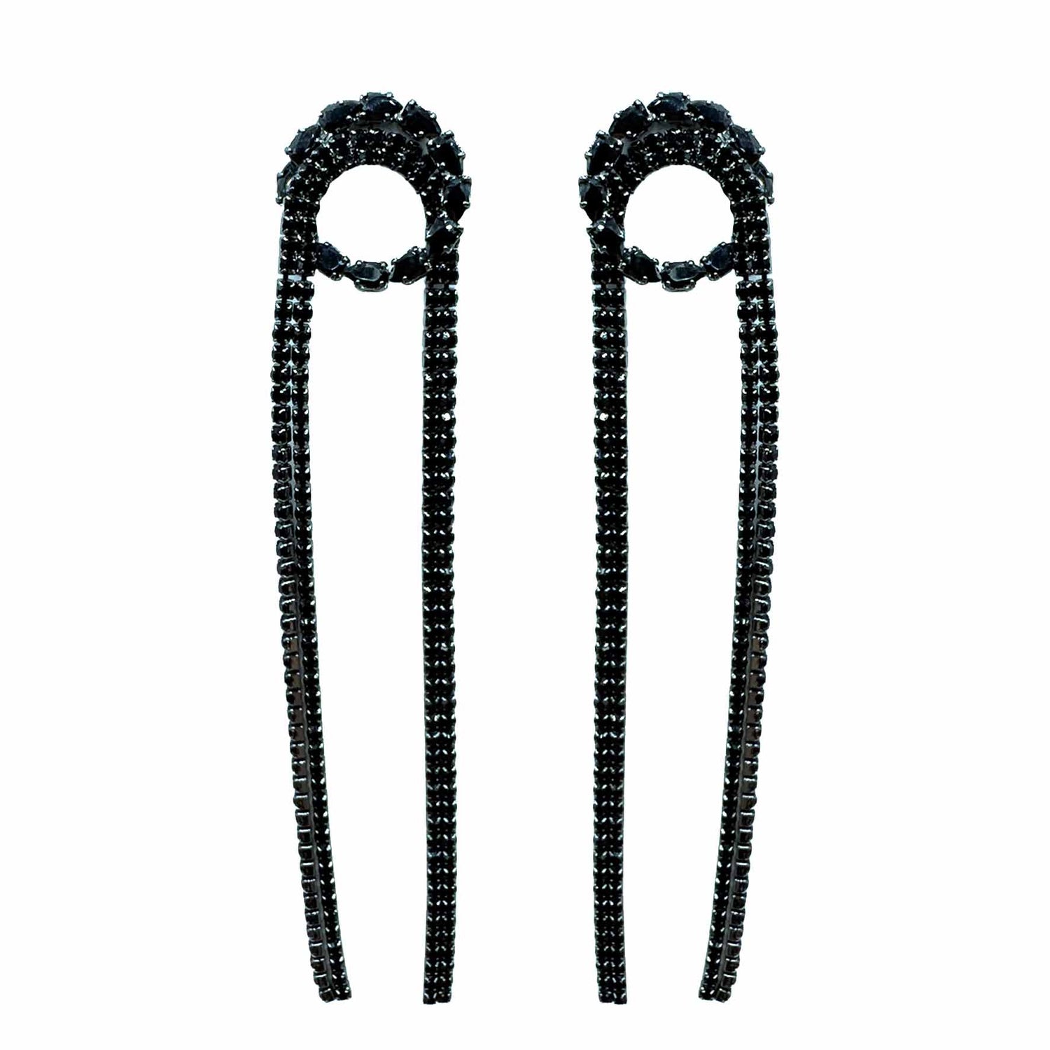 Palestro Milano Orecchini Dark Cascata di Cerchio