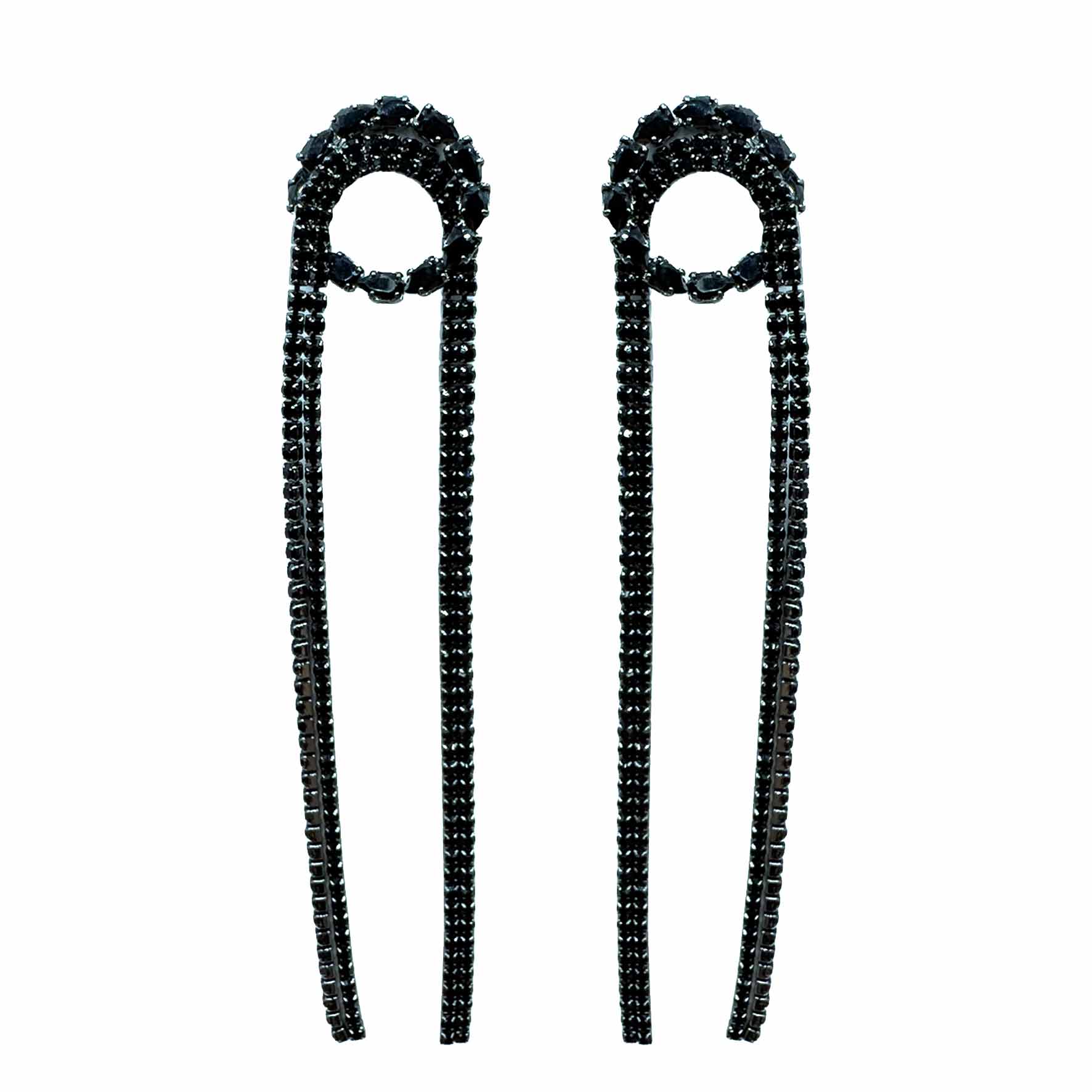 Palestro Milano Orecchini Dark Cascata di Cerchio