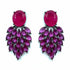 Palestro Milano Orecchini Dark - Fucsia Piume & Pietre