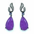 Palestro Milano Orecchini Dark Silver - Violet Virgole di pavè con goccia