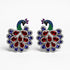 Palestro Milano Orecchini Dark Viola Arancio Il Pavone