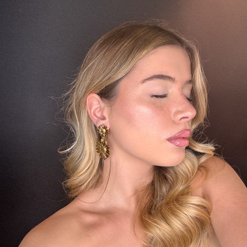 Palestro Milano Orecchini Doppi girasoli