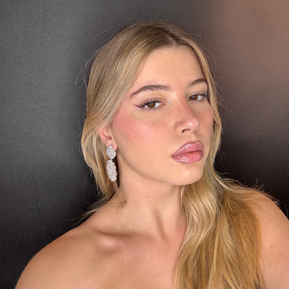 Palestro Milano Orecchini Doppio tondo di cristalli