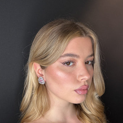 Palestro Milano Orecchini Esplosione di cuori pink