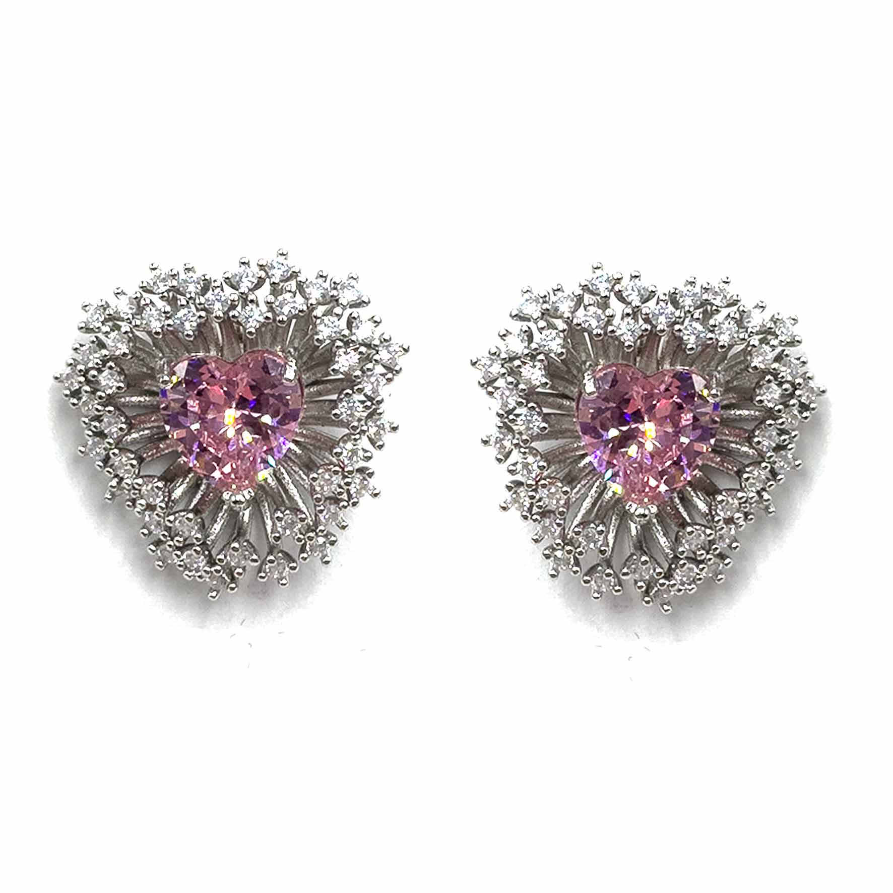 Palestro Milano Orecchini Esplosione di cuori pink