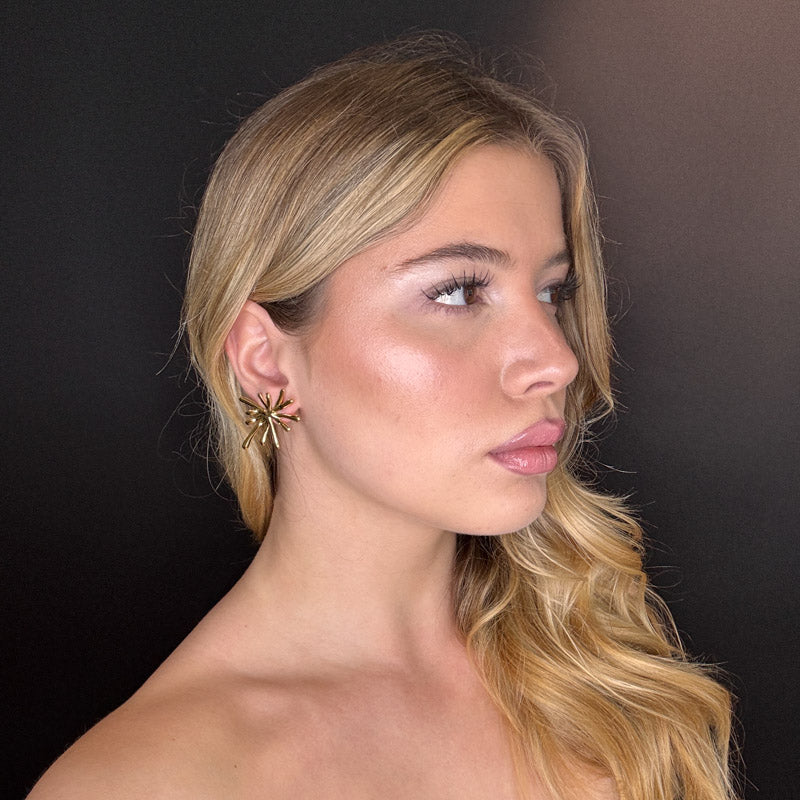 Palestro Milano Orecchini Esplosione Gold Plated