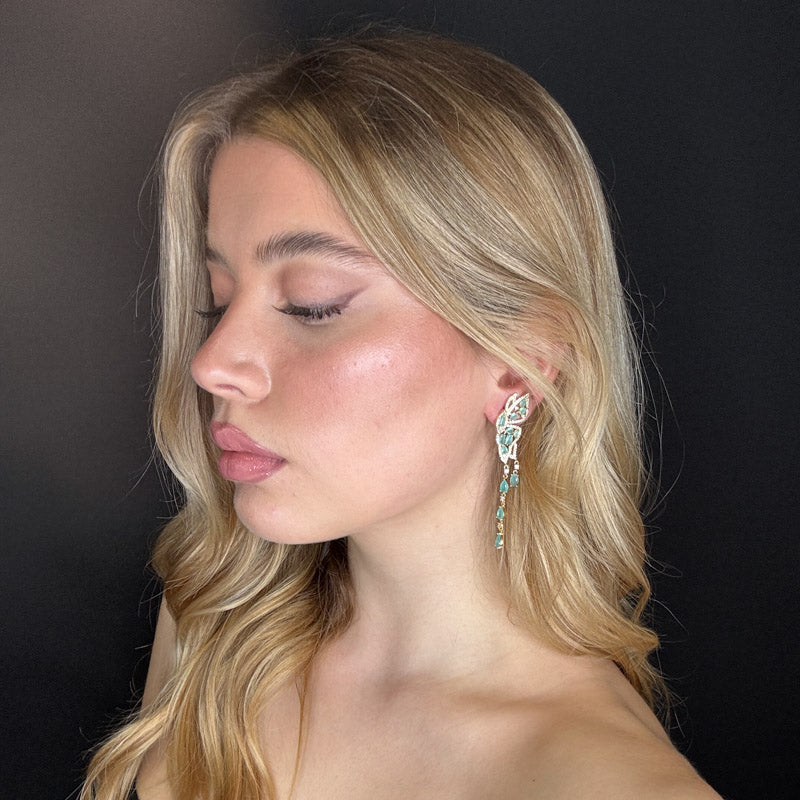 Palestro Milano Orecchini Farfalle Celesti