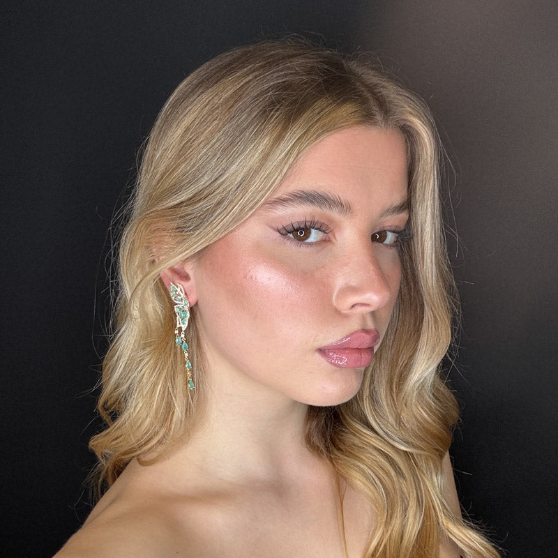 Palestro Milano Orecchini Farfalle Celesti