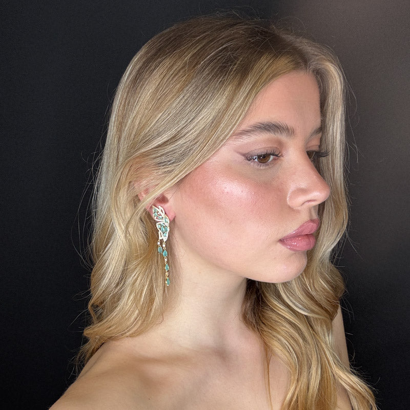 Palestro Milano Orecchini Farfalle Celesti