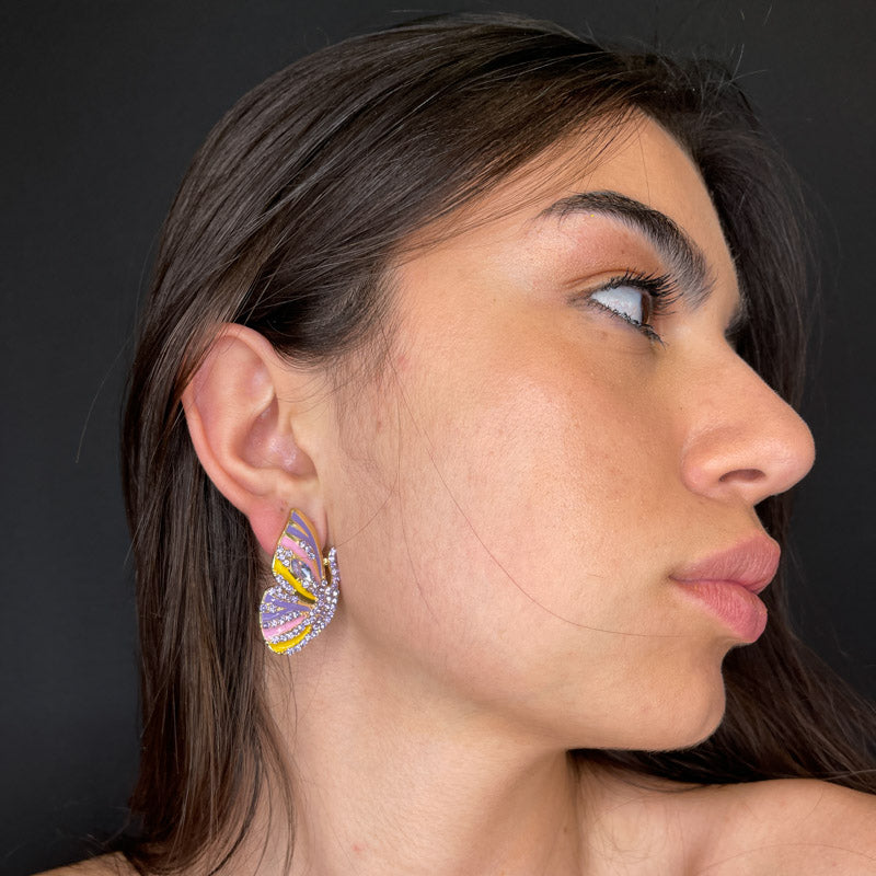 Palestro Milano Orecchini Farfalle colorate