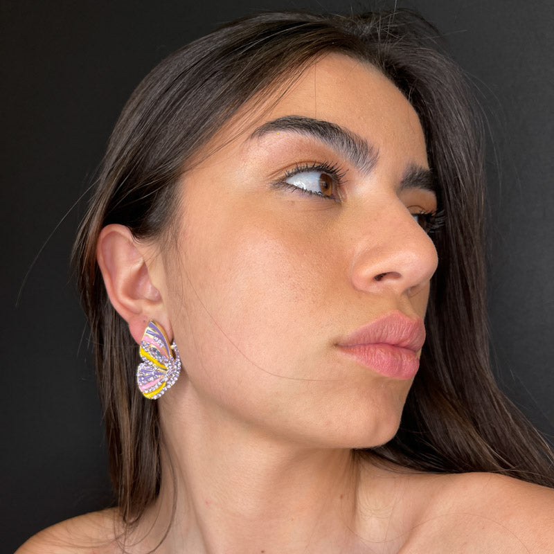 Palestro Milano Orecchini Farfalle colorate