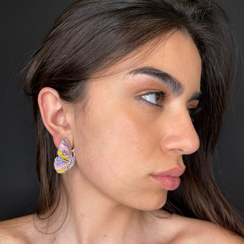 Palestro Milano Orecchini Farfalle colorate