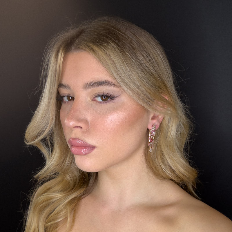 Palestro Milano Orecchini Farfalle con cristalli pendenti