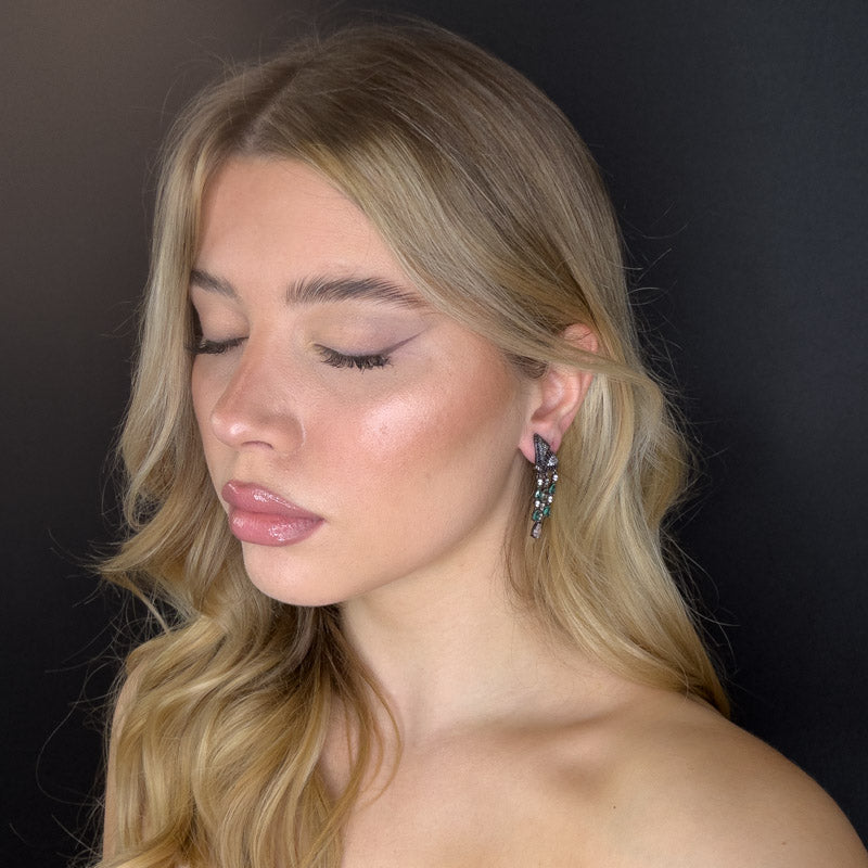 Palestro Milano Orecchini Farfalle con cristalli pendenti