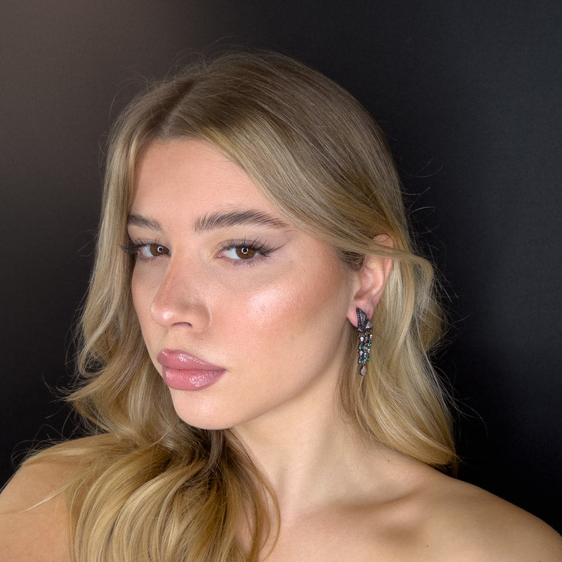 Palestro Milano Orecchini Farfalle con cristalli pendenti