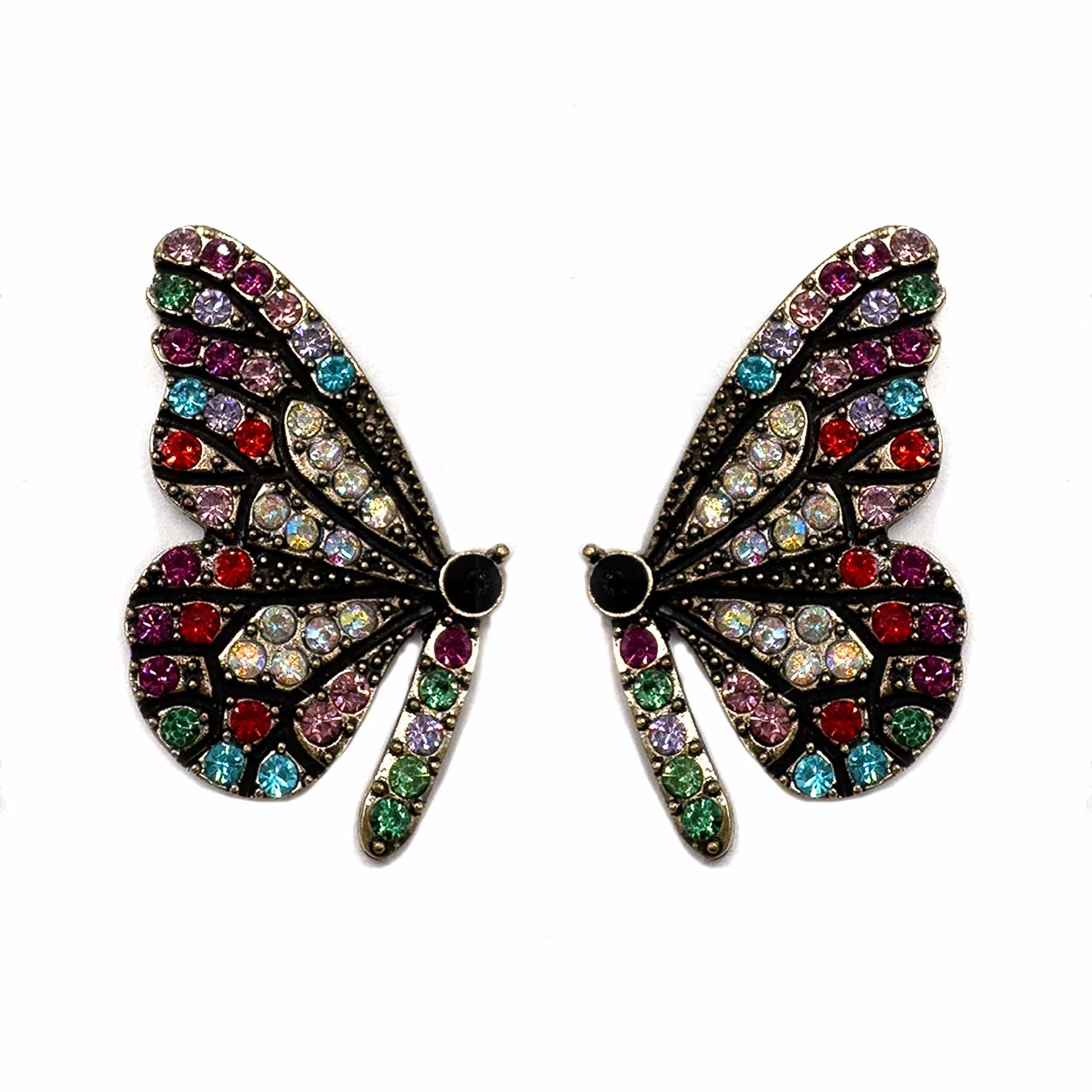 Palestro Milano Orecchini Farfalle di Zirconi Multi