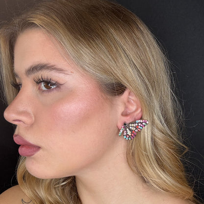 Palestro Milano Orecchini Farfalle di Zirconi Multi