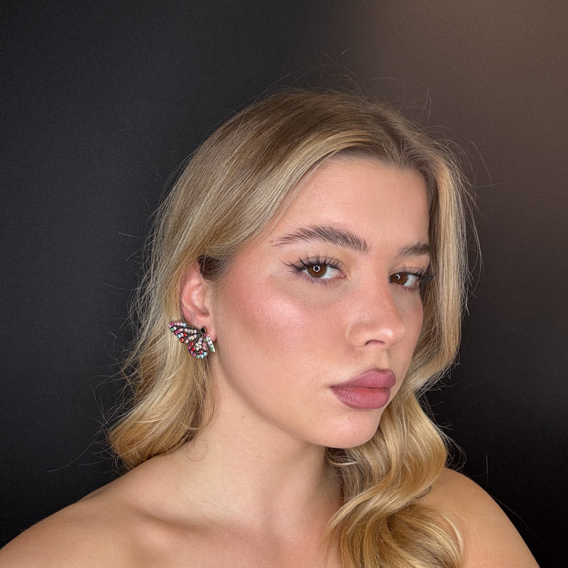 Palestro Milano Orecchini Farfalle di Zirconi Multi