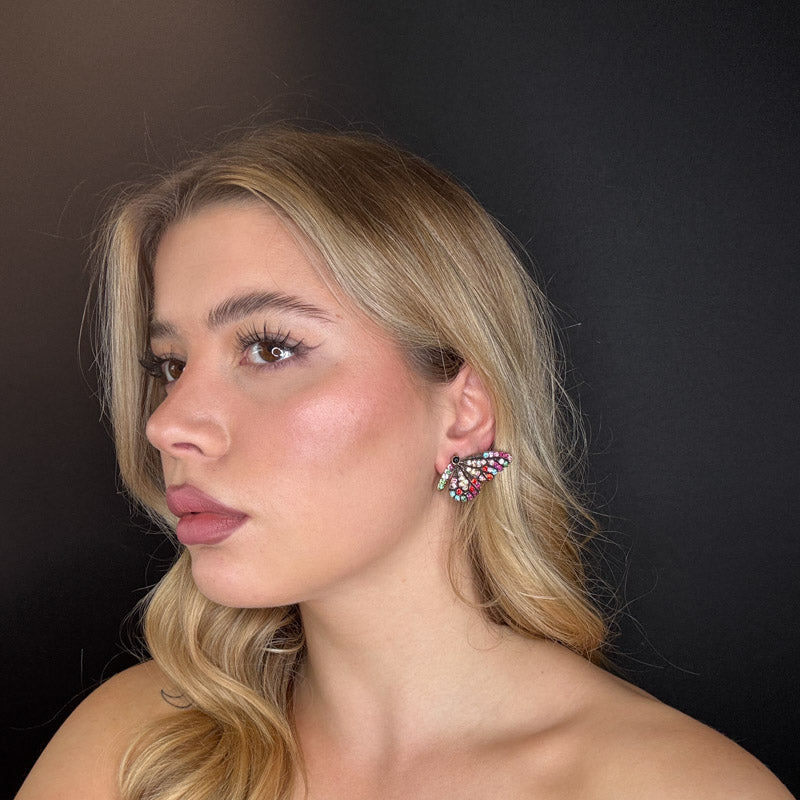 Palestro Milano Orecchini Farfalle di Zirconi Multi