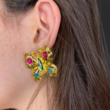 Palestro Milano Orecchini Farfalle gold plated