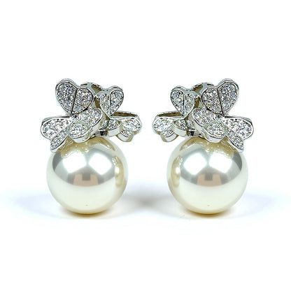 Palestro Milano Orecchini Farfalline silver Perla con Farfalline in volo