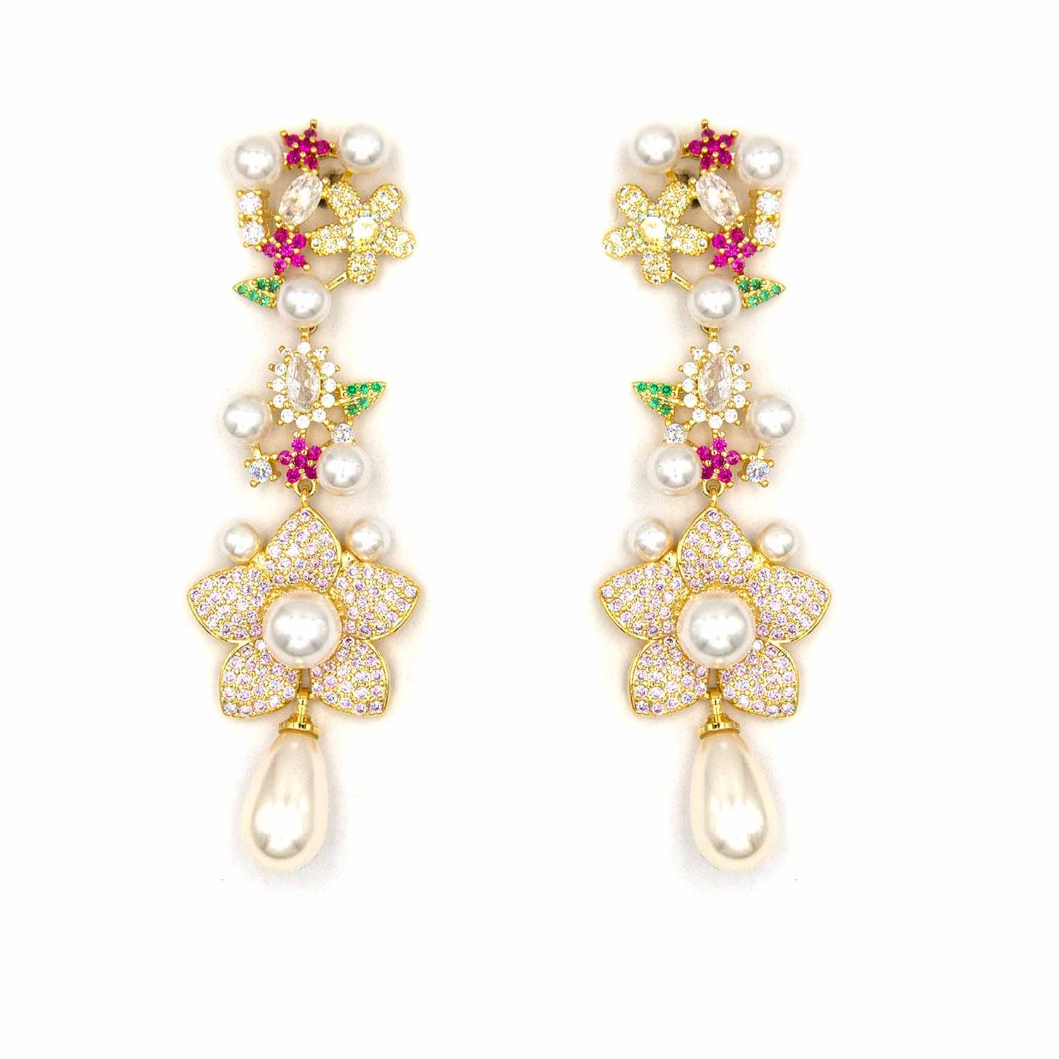 Palestro Milano Orecchini Festa di perle&fiori