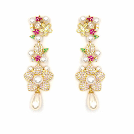 Palestro Milano Orecchini Festa di perle&fiori