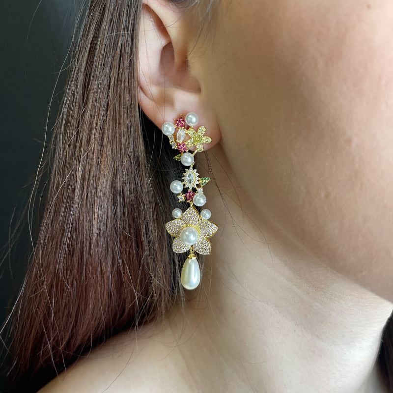 Palestro Milano Orecchini Festa di perle&fiori