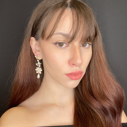 Palestro Milano Orecchini Festa di perle&fiori