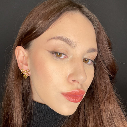 Palestro Milano Orecchini Fiocchetti con cuoricino