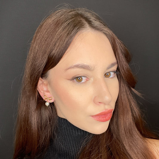 Palestro Milano Orecchini Fiocchetti con perlina