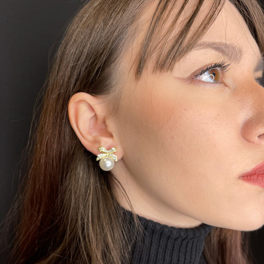 Palestro Milano Orecchini Fiocchetti con perlina