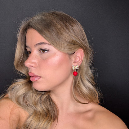 Palestro Milano Orecchini Fiocchetti gold con pallina