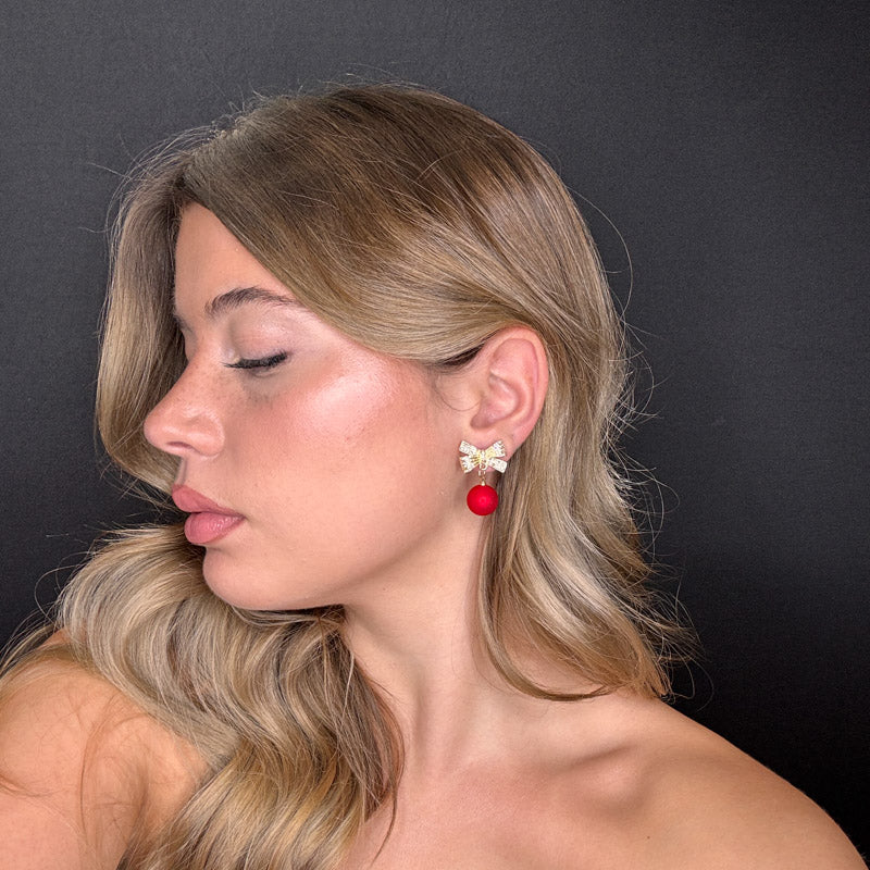 Palestro Milano Orecchini Fiocchetti gold con pallina