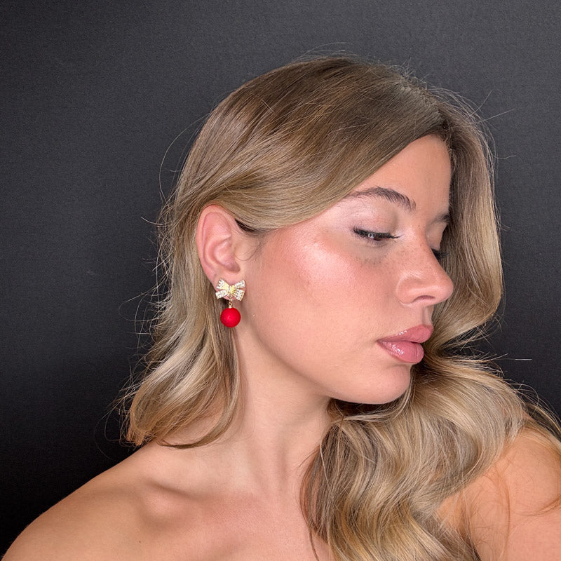Palestro Milano Orecchini Fiocchetti gold con pallina