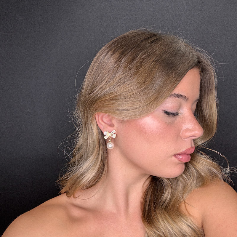Palestro Milano Orecchini Fiocchetti gold con pallina